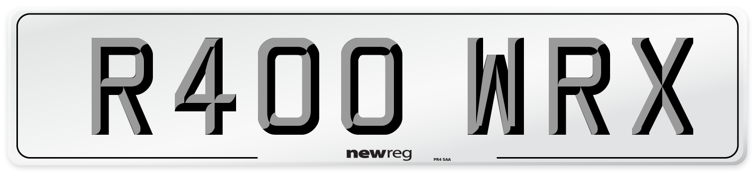 R400 WRX Number Plate from New Reg